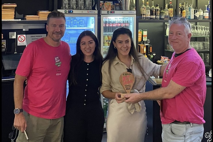 Winners Sarah (Left) And Lucy Trophy